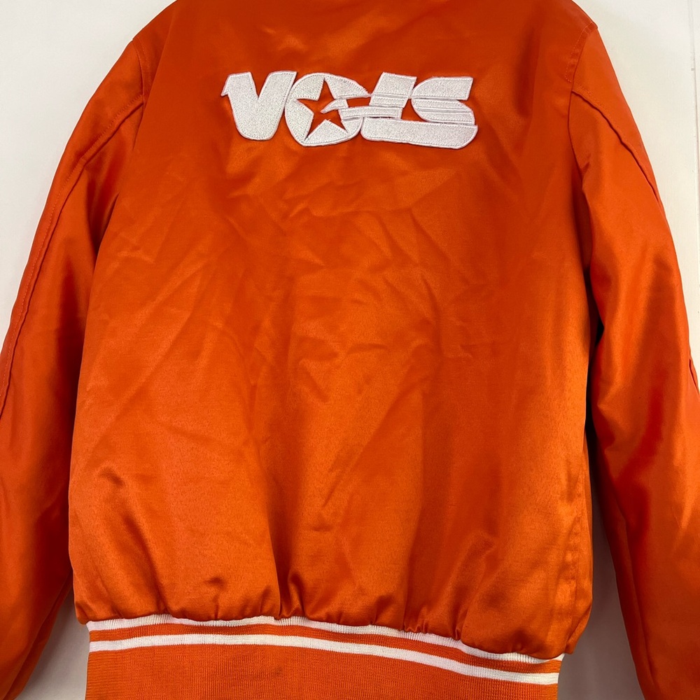 Tennessee VOLS Orange Varsity Bomber Style Jacket with Logo Size Medium - Picture 12 of 16